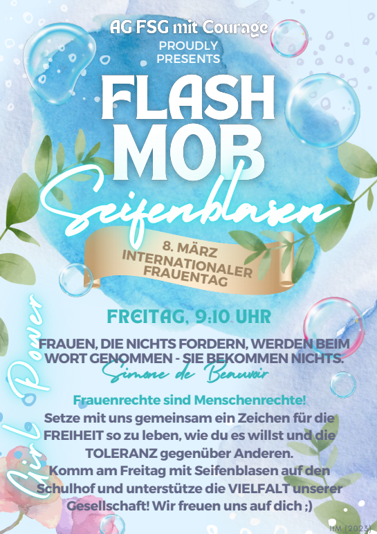Flashmob Seifenblasen