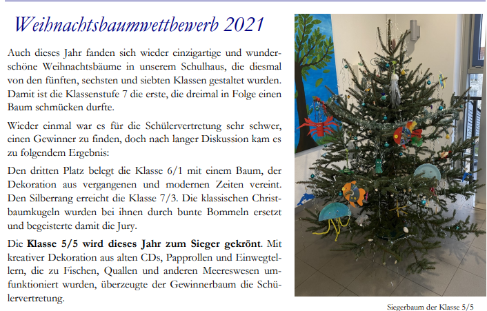 Weihnachtsbaumwettbewerb