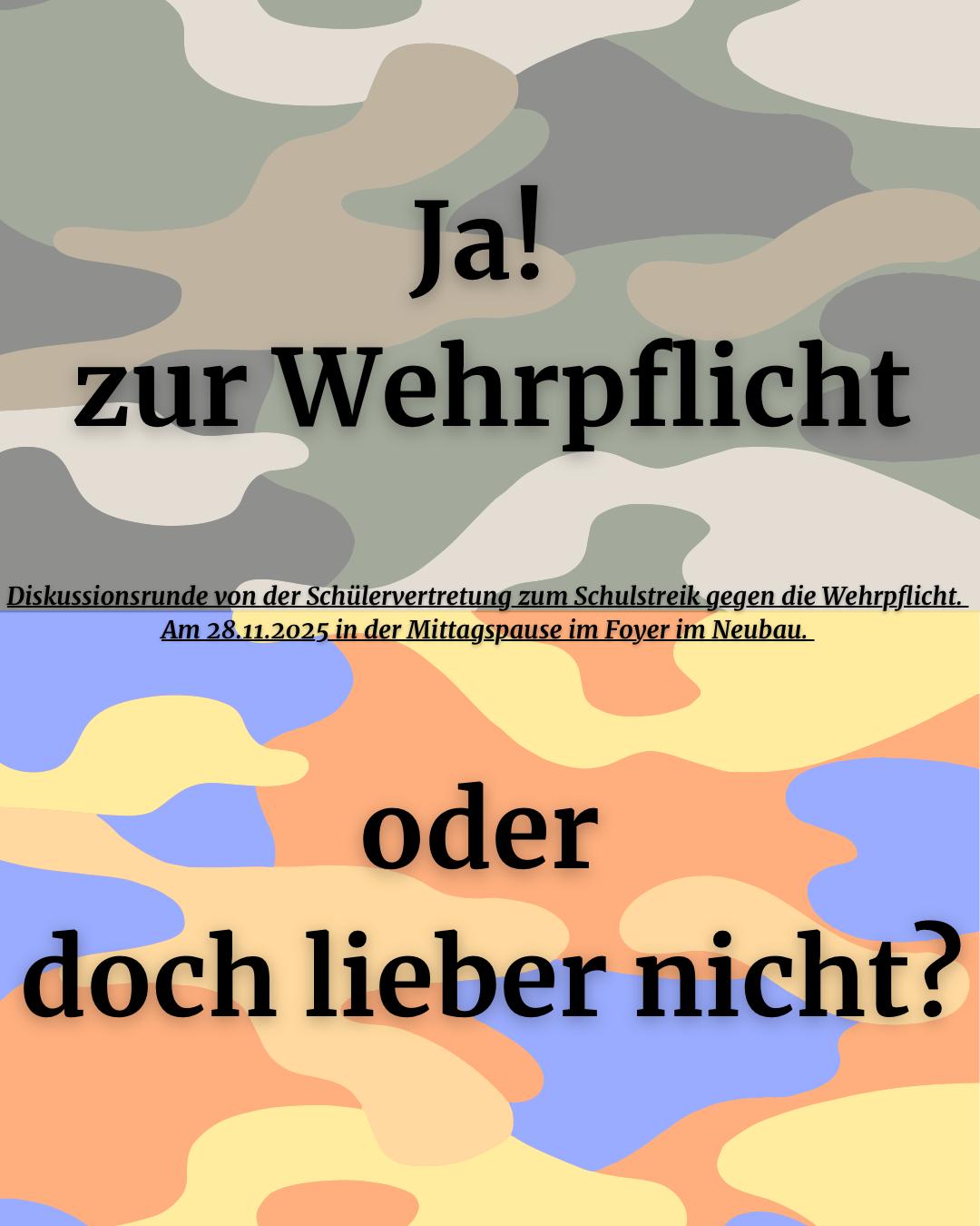 Ja, zur Wehrpflicht