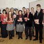 Reihe vorn von links nach rechts: Herr Golinski (Tonstudio), Frau Pazderova (FSG Pirna), Zuzanna, Frau Siebert (Flughafen DD), Herr Magdon (FSG Pirna), Herr Wenzel (FSG Pirna), Frau Henke (Grafikerin) Reihe hinten von links nach rechts: Lukas, Dirk, Frau 